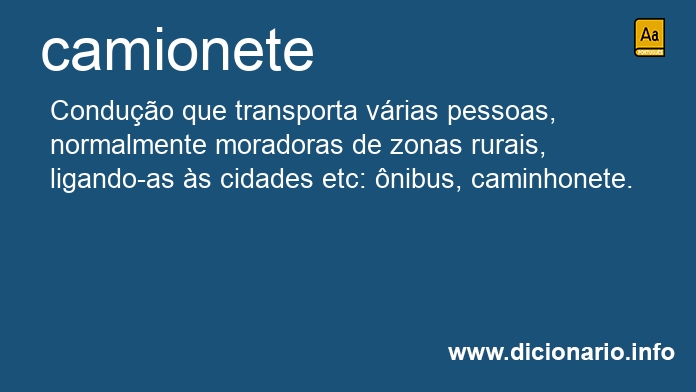 Significado de camionetes