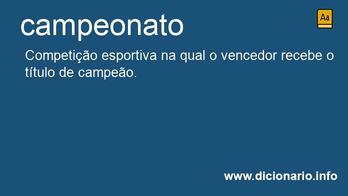 Significado de campeonato