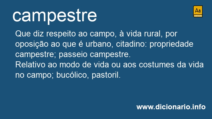 Significado de campestres