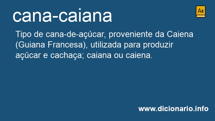 Significado de cana-caiana