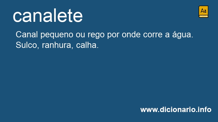 Significado de canaleta