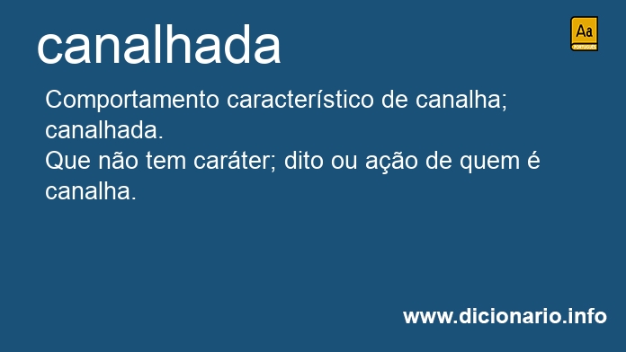 Significado de canalhadas