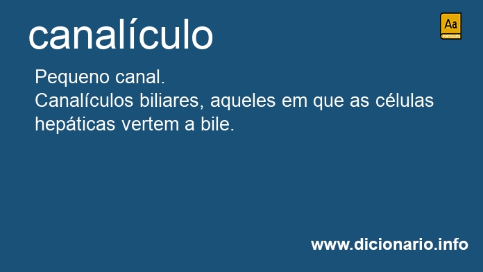 Significado de canalcula