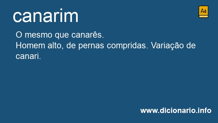 Significado de canarim