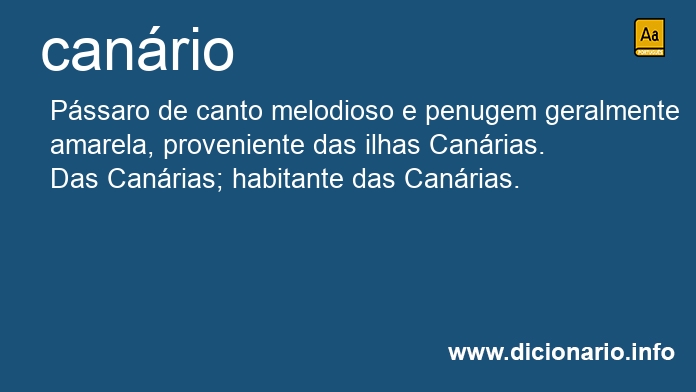 Significado de canrio