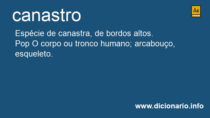 Significado de canastro