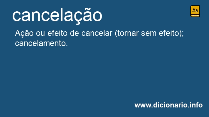 Significado de cancelao
