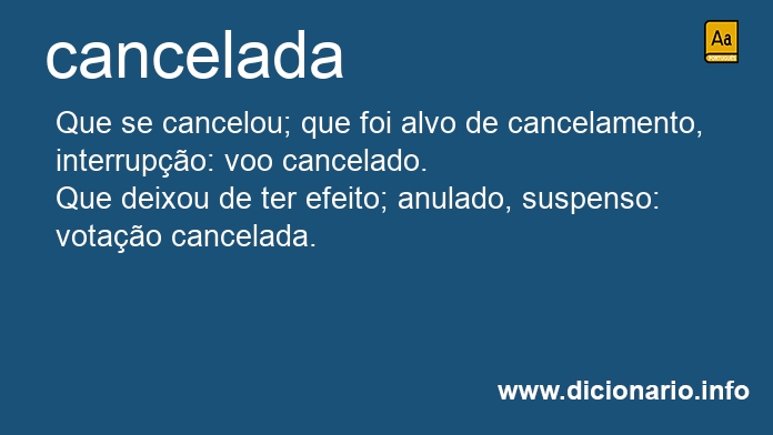 Significado de cancelada