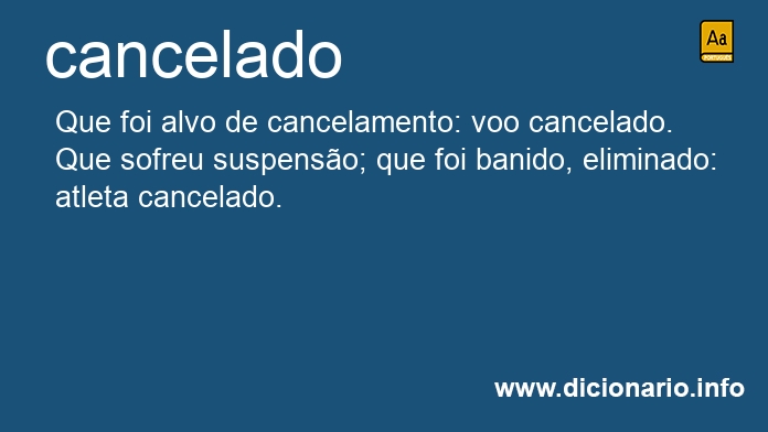 Significado de cancelado