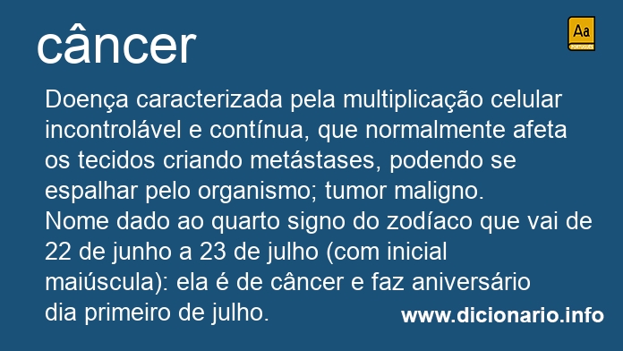 Significado de cncer