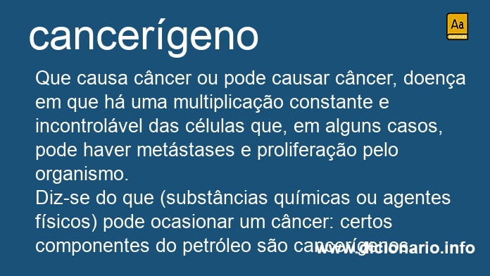 Significado de cancergeno