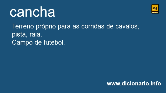 Significado de canchas
