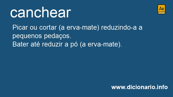 Significado de canchear