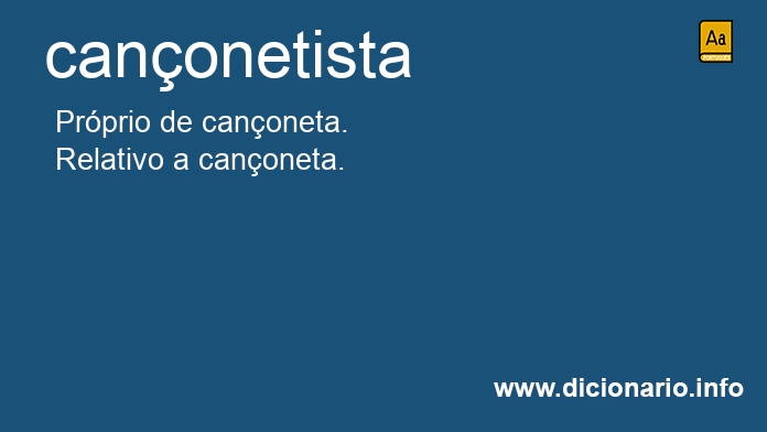 Significado de canonetista