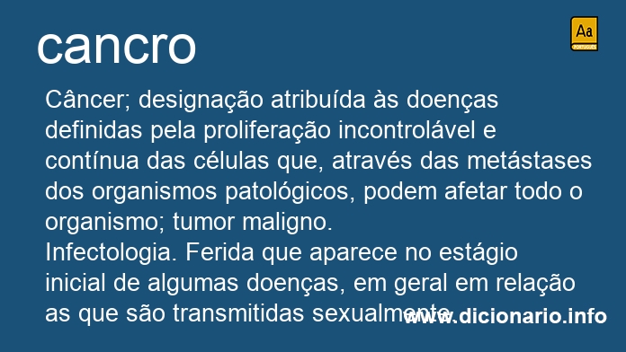 Significado de cancro