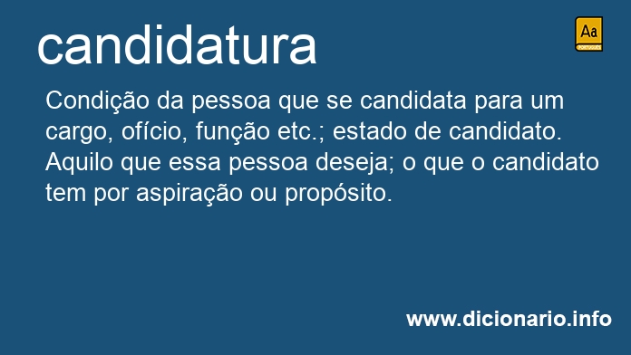 Significado de candidaturas