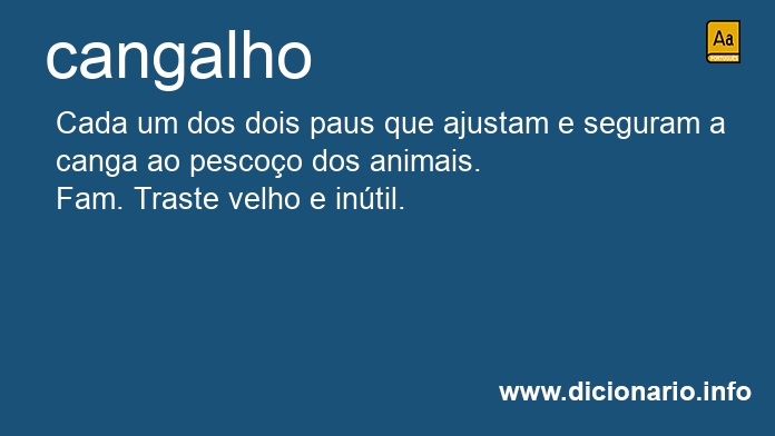 Significado de cangalho