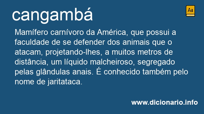Significado de cangambs