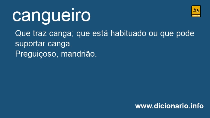 Significado de cangueiro