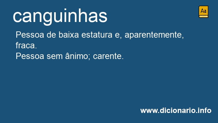 Significado de canguinhas