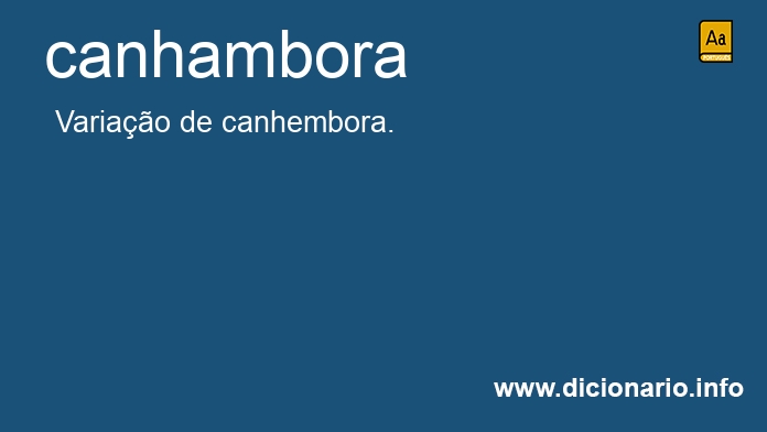 Significado de canhambora