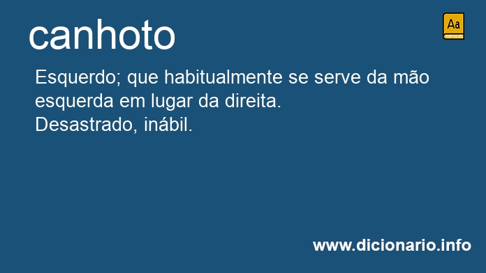 Significado de canhoto