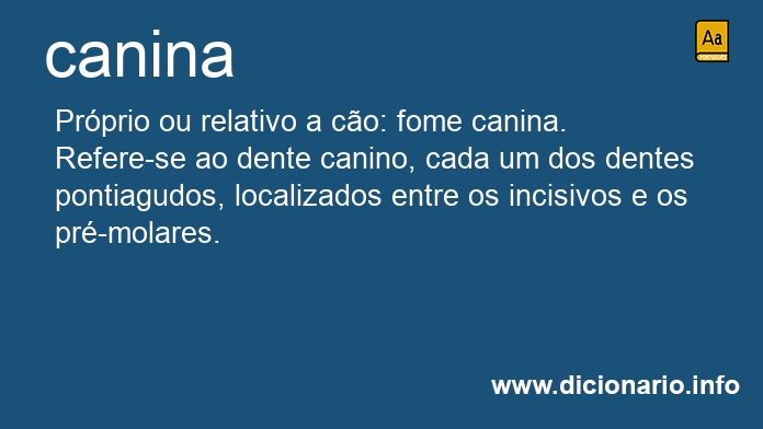 Significado de canina