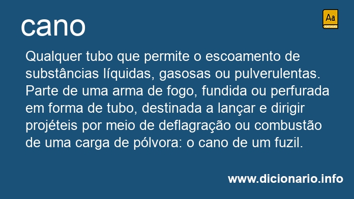 Significado de cano