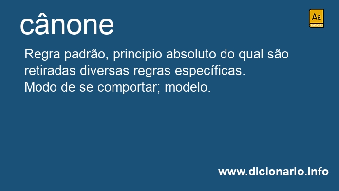 Significado de cnones