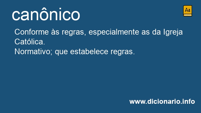 Significado de cannico