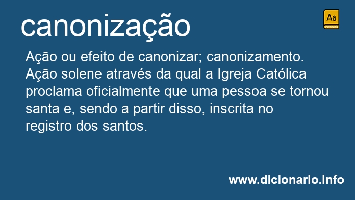 Significado de canonizao