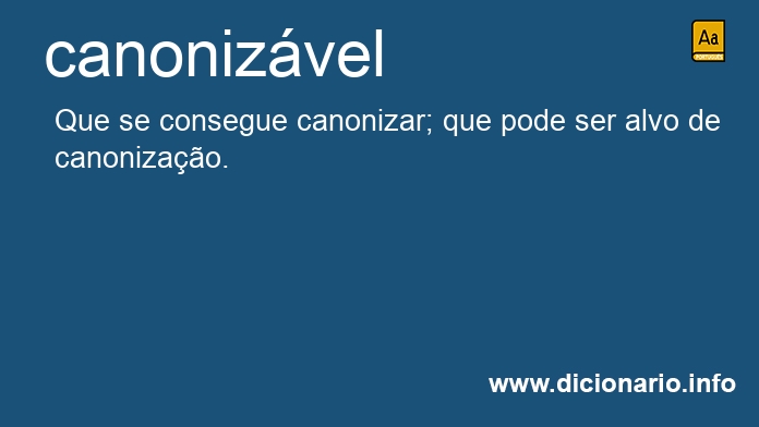 Significado de canonizvel