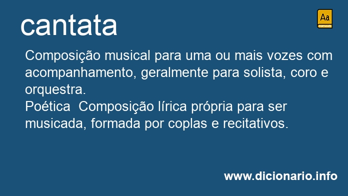 Significado de cantatas
