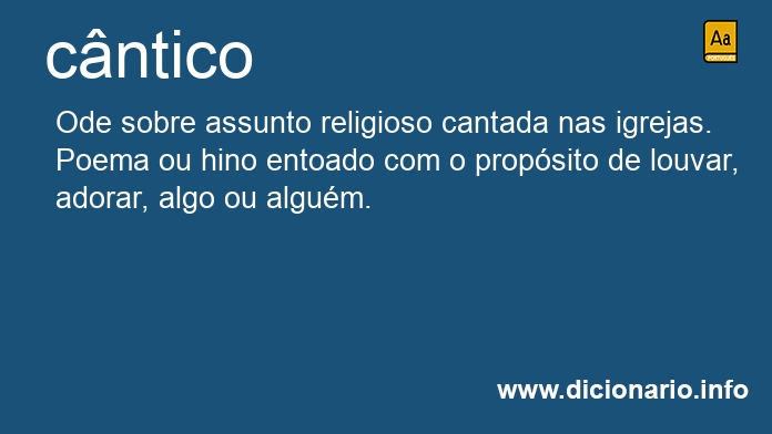 Significado de cntico