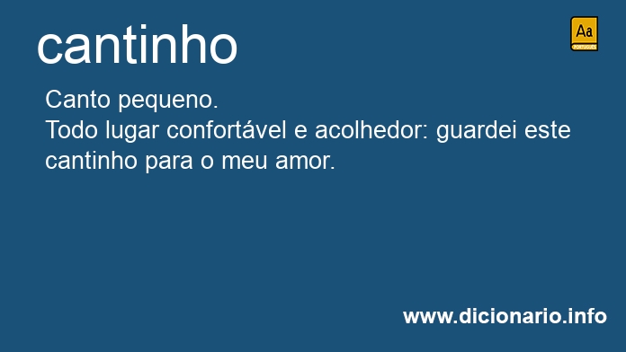 Significado de cantinho