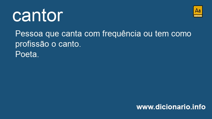 Significado de cantor