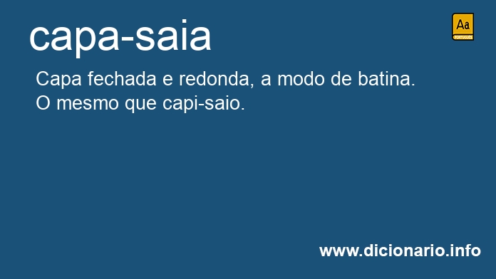 Significado de capa-saia