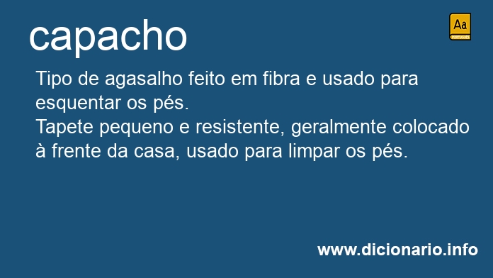 Significado de capacho