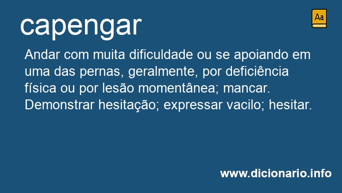 Significado de capengar