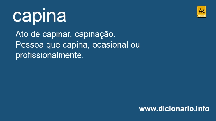 Significado de capina