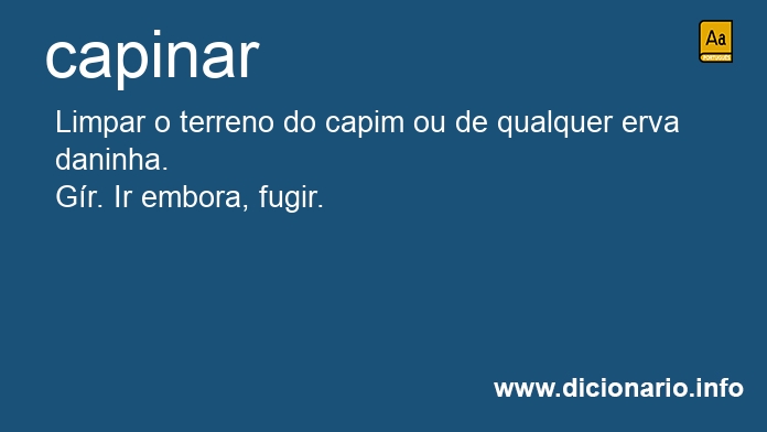 Significado de capinavam
