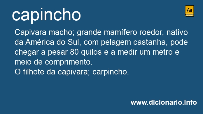 Significado de capincho