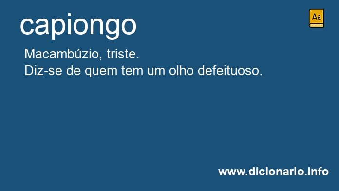 Significado de capiongo