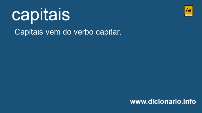 Significado de capitais