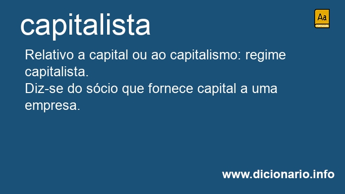 Significado de capitalista