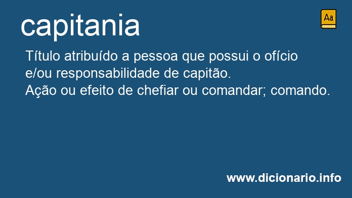 Significado de capitania