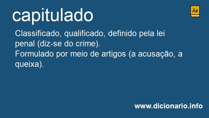 Significado de capitulado