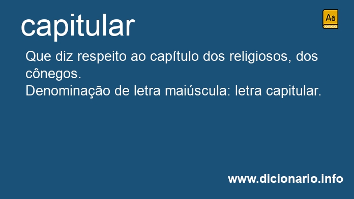 Significado de capitularas