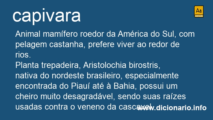 Significado de capivaras