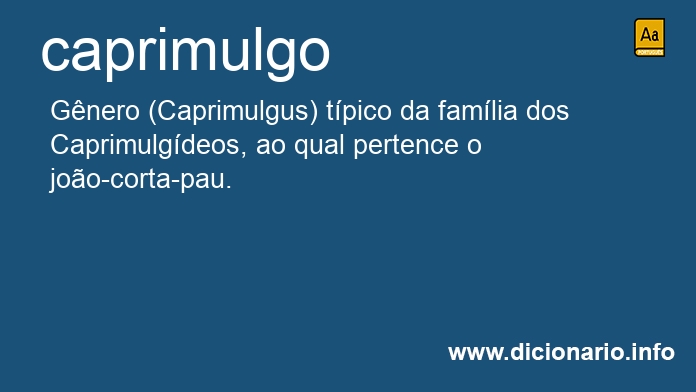 Significado de caprimulgo